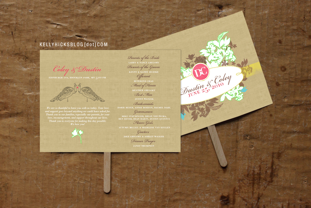 Remember those wedding invites I designed Well I wanted to also share the